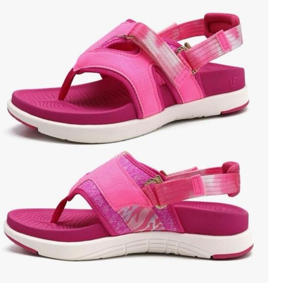 Coface Shoes - COFACE Flip Flops Sandals Women Lightweight Walking Orthotic 7.5 Rose Red